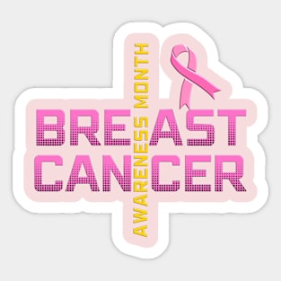 Pink Ribbon Breast Cancer Awareness Month Sticker